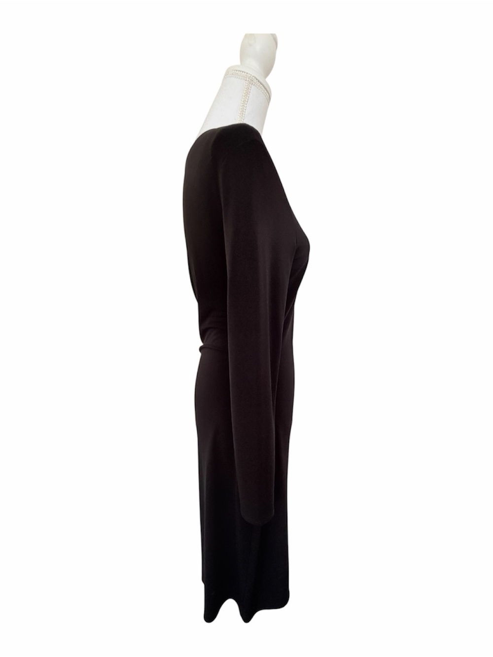 Laundry By Shelli Segal One-Shoulder Black Midi Dress Size 10 - Picture 4 of 10